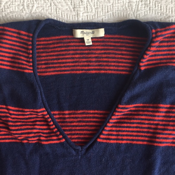 Red and Blue Striped Sweater - Picture 4 of 4